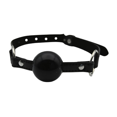 Elegant Bound to Play Silicone Ball Gag with durable faux leather straps, perfect for stylish bondage play.